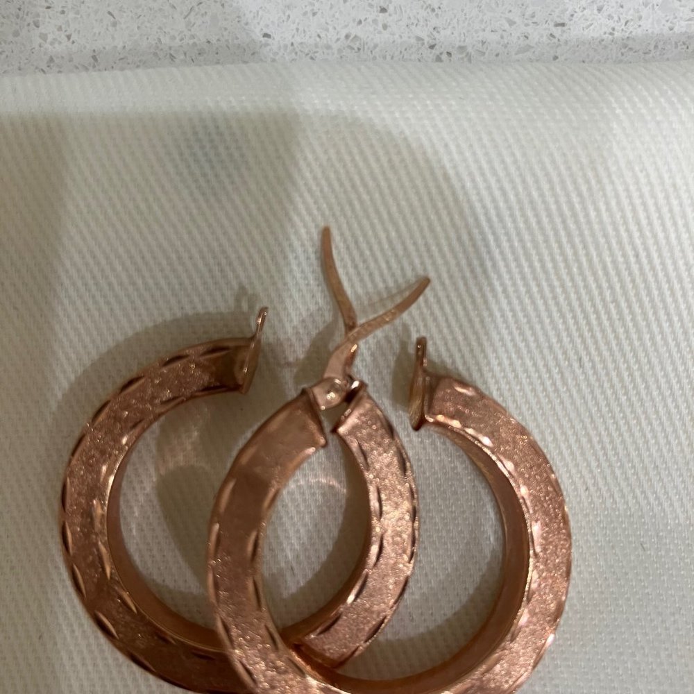 14K ROSE GOLD HOOP EARRINGS